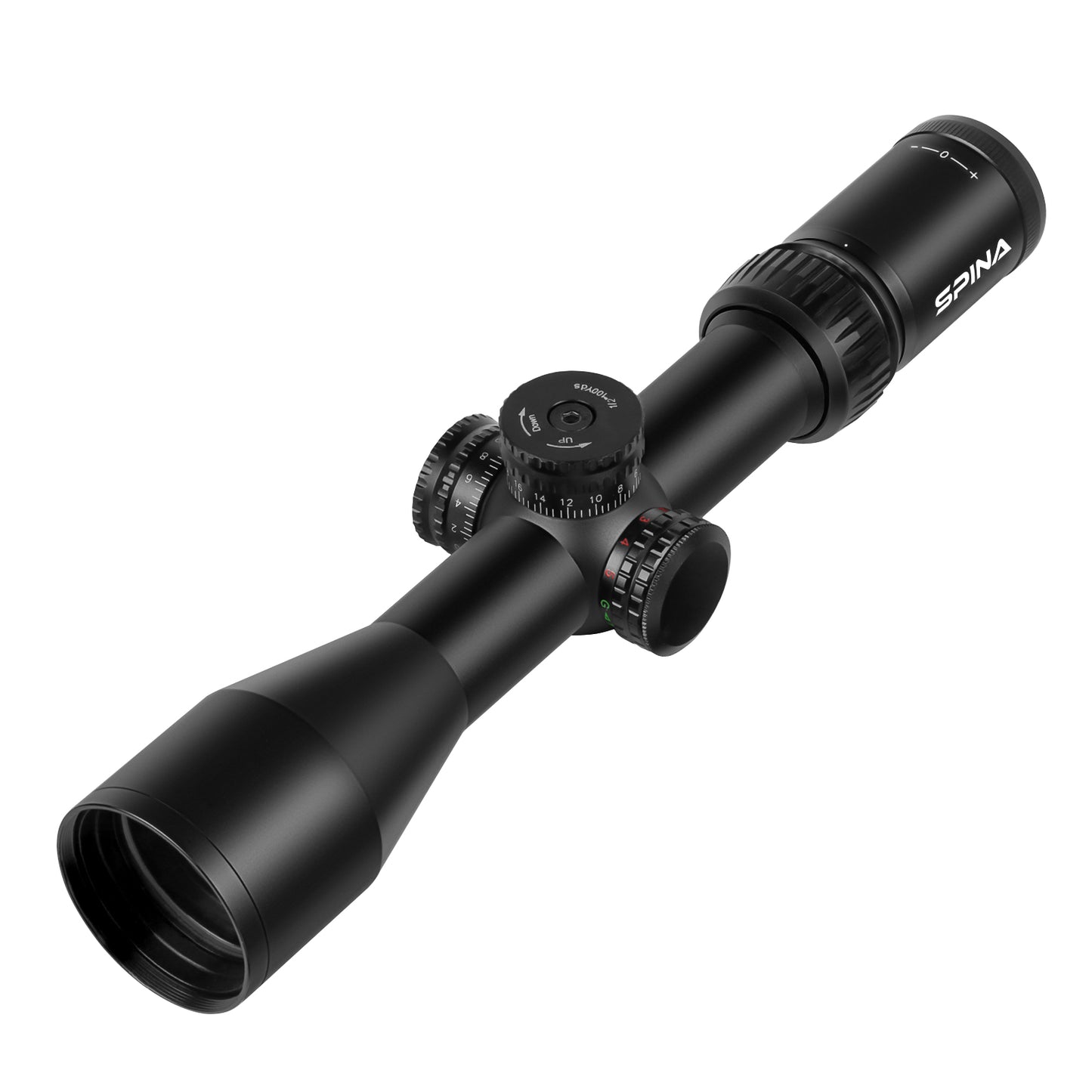 Spina Optics IronClaw 2-12×44 SFP 30mm Kikarsikte + Siktesringar